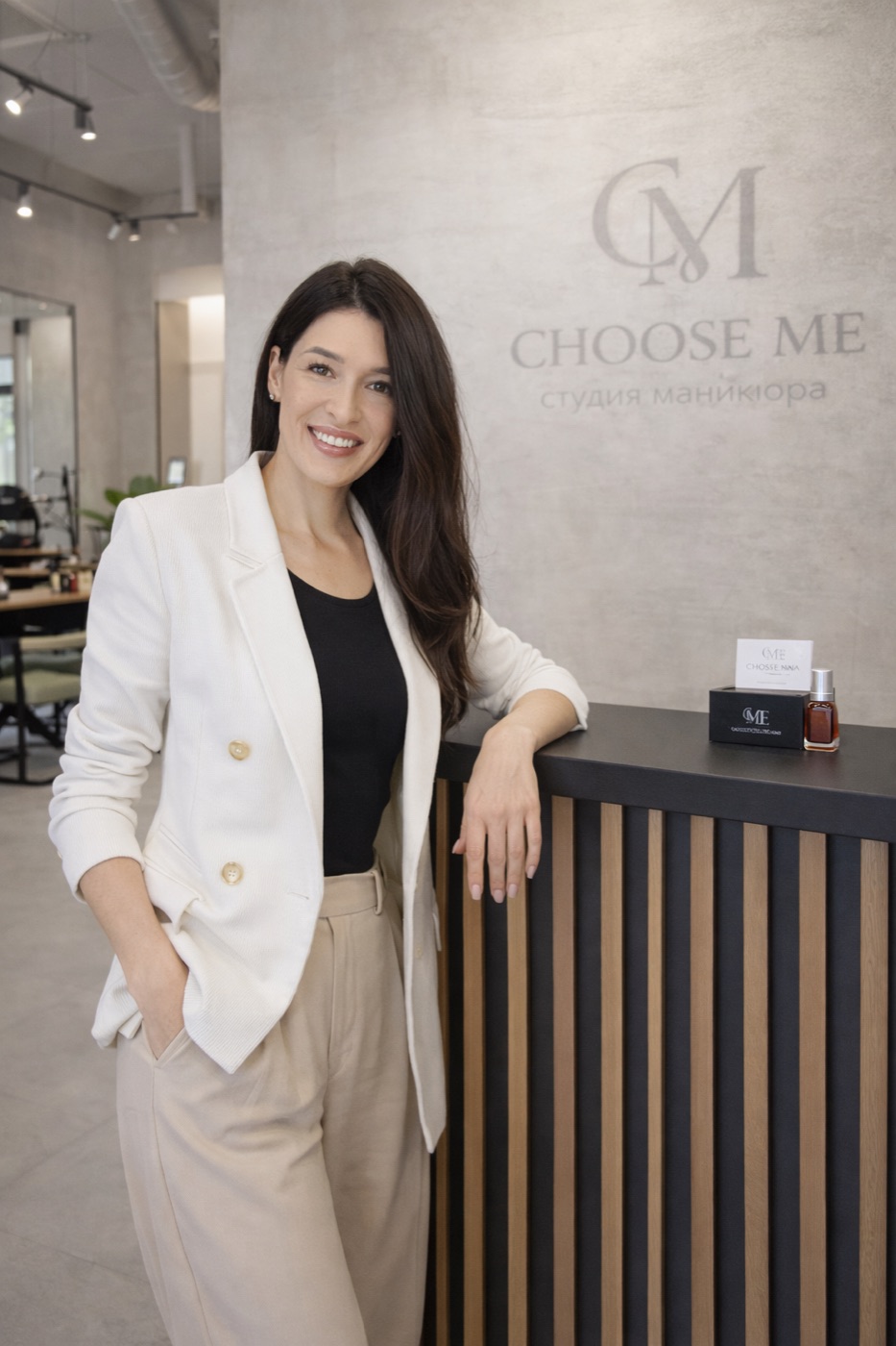 Margarita Belousova, founder of CHOOSE ME, in a studio in Moscow